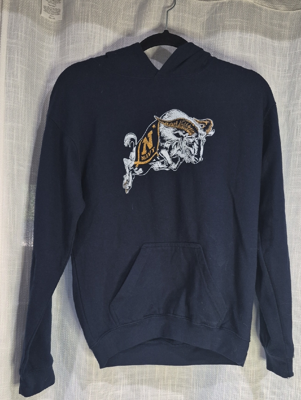 Youth XL Sport Navy Hooded Sweatshirt with Ram Graphic